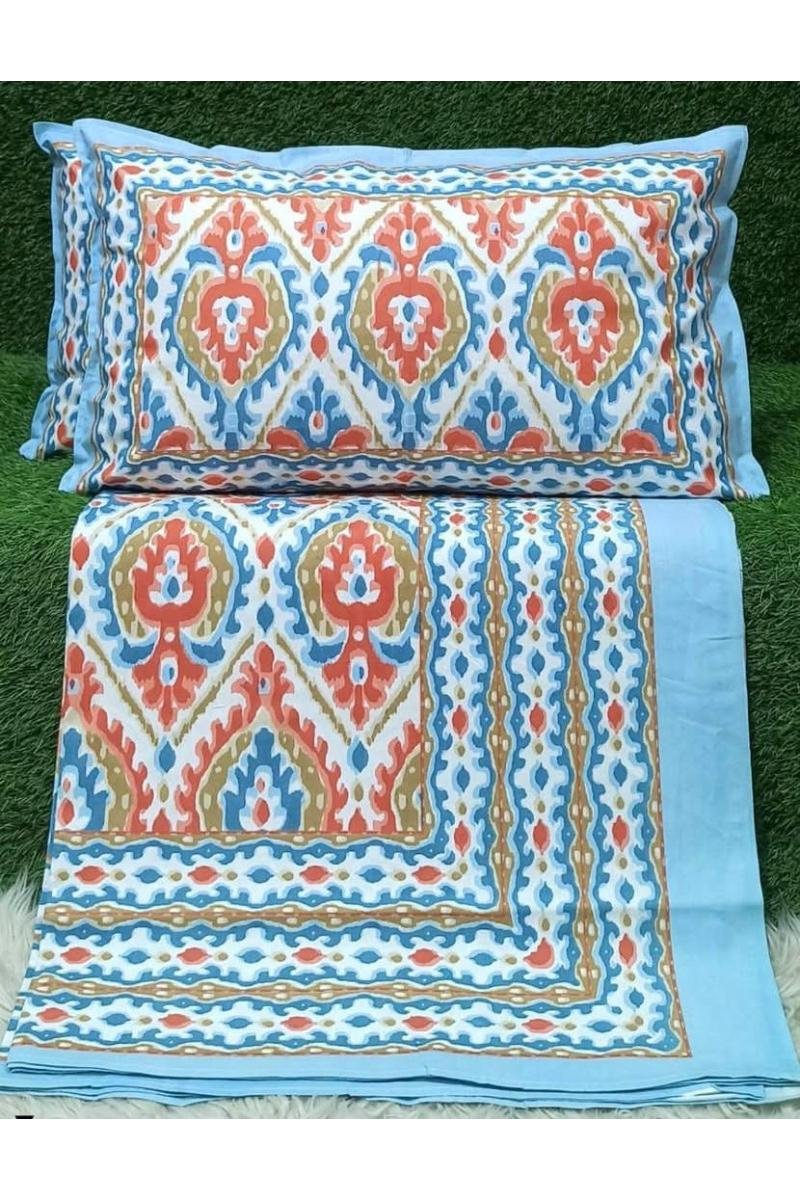 Ikkat Bedsheets - Traditional pattern