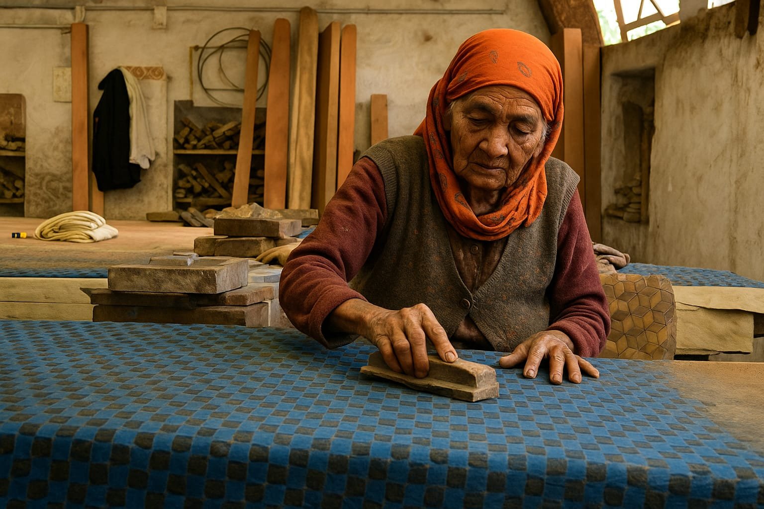 Hand Block Printing Process