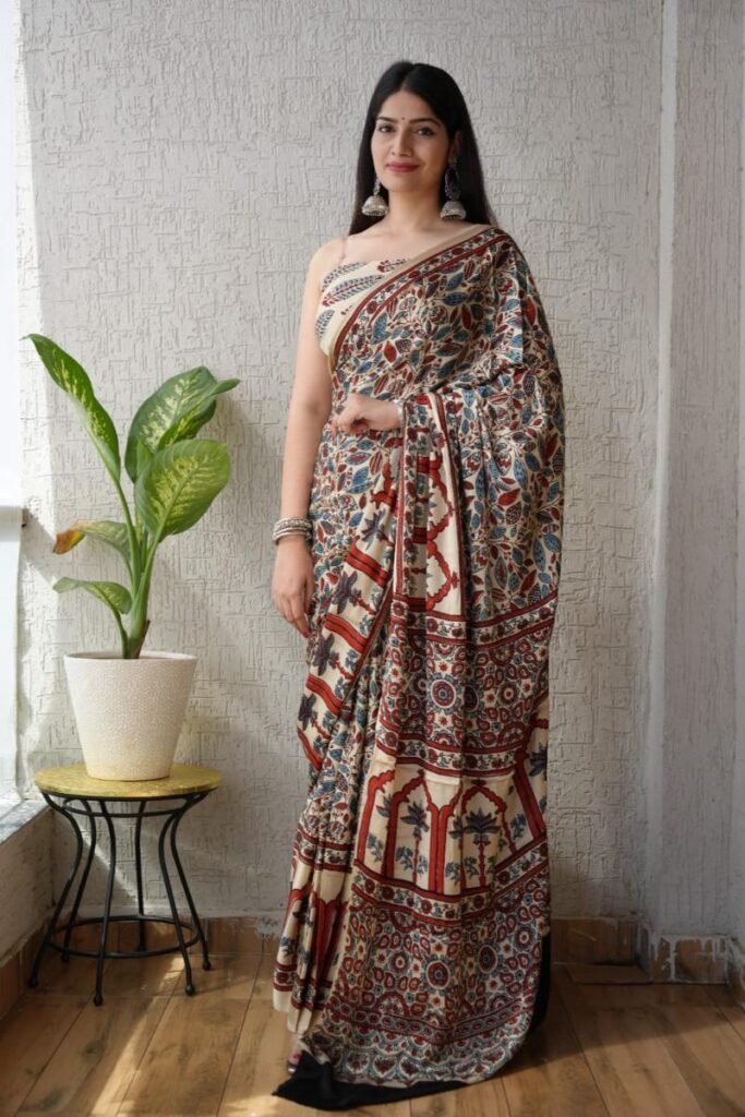 Kalamkari modal silk sarees