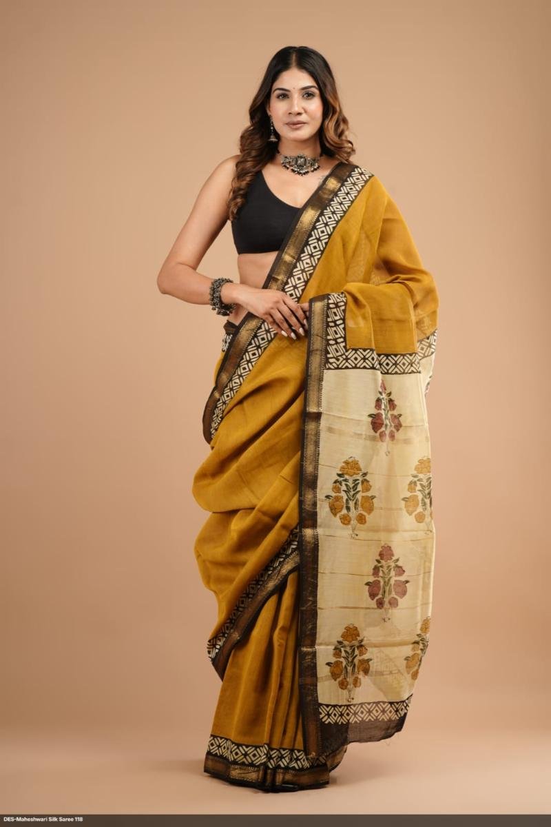 New Design Maheshwari Silk Sarees