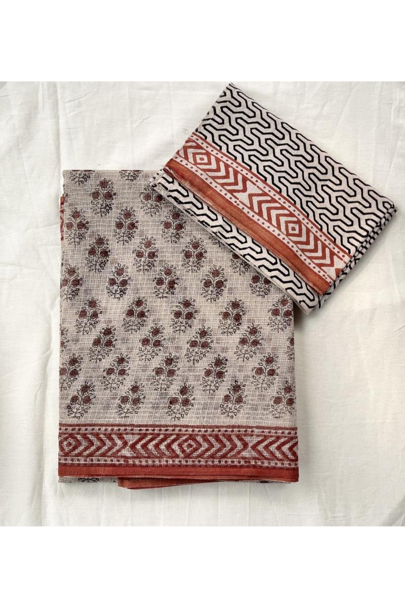 Bagh Print Kota Cotton Sarees Factory Price